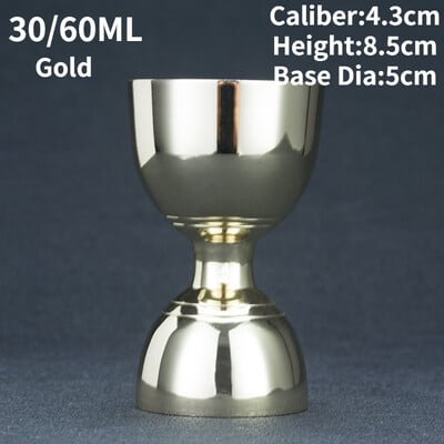 30/60ml Instrumente pentru ceașcă de măsurare Bară de măsură Jigger pentru cocktail Jigger pentru cocktail cu talie subțire Eleganță și practic