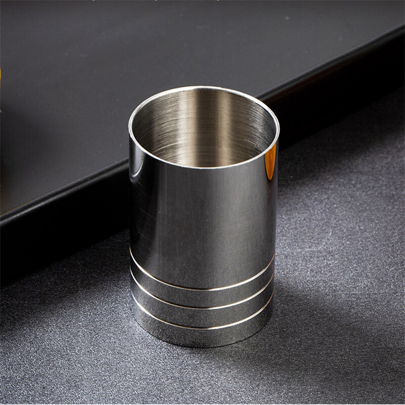 25/35/50 ml Nerūdijančio plieno matavimo puodelis Cilindrinis kokteilių uncijos Jigger vyno gėrimų matuoklis Barmeno butelių baro priedai