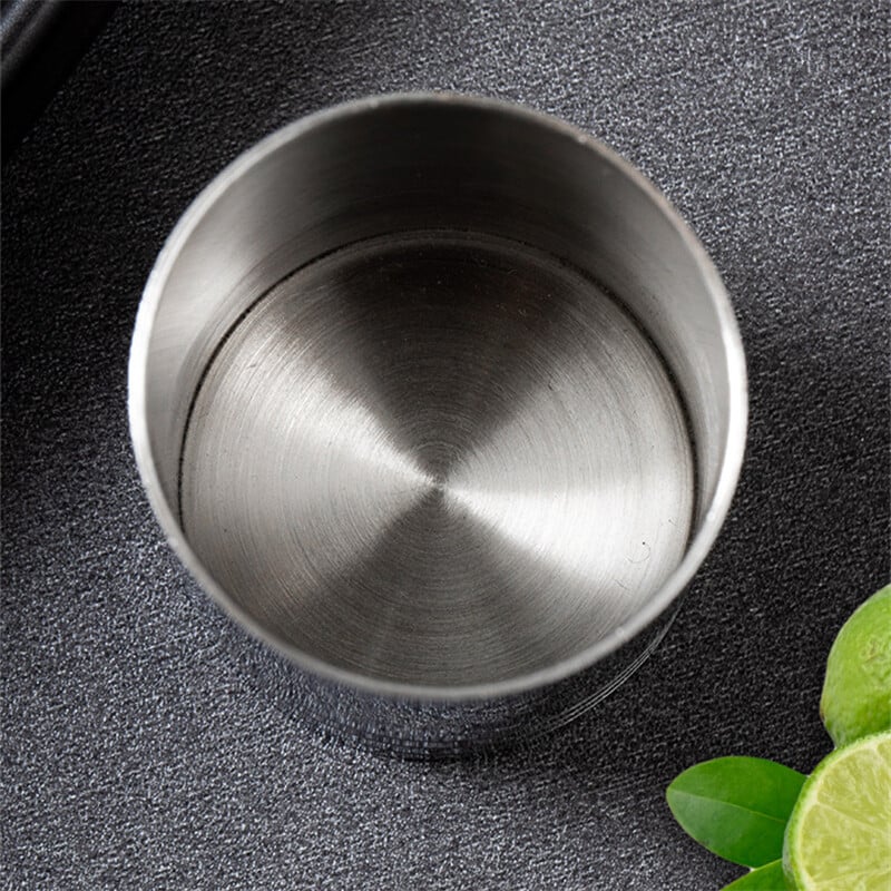 25/35/50 ml Nerūdijančio plieno matavimo puodelis Cilindrinis kokteilių uncijos Jigger vyno gėrimų matuoklis Barmeno butelių baro priedai