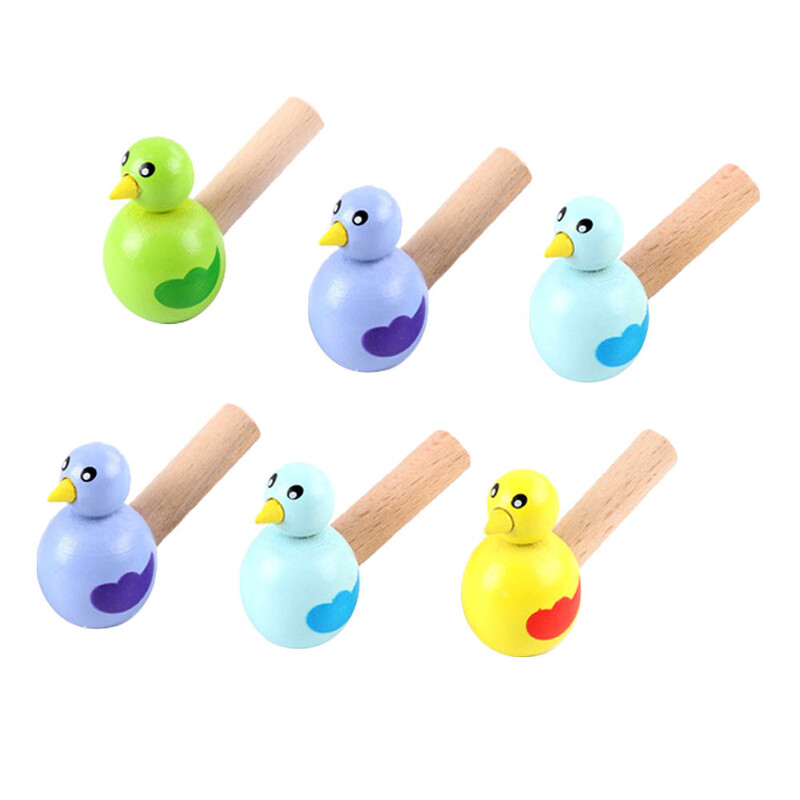 6 db fából készült madársíp gyerekjáték baba oktatójátékok állati játék gyerekeknek