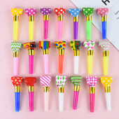 10db Új stílusú Vicces színes tornádó síp gyerekeknek játékok esküvői születésnapi parti mazsorett fújók zajkeltő kellékek