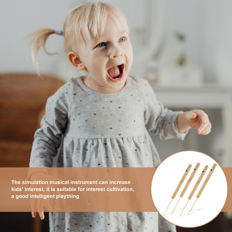 4 db Bambusz fuvola madár síp foci játék Nosztalgia madárhívás gyerek hangszer kisgyermek zene