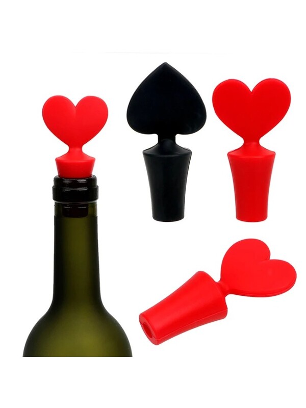 Szilikon Póker alakú bordugók Szivárgásmentes boros sörösüveg parafa Barware Dugó dugó Borosüveg tömítő kupak bár szerszámok