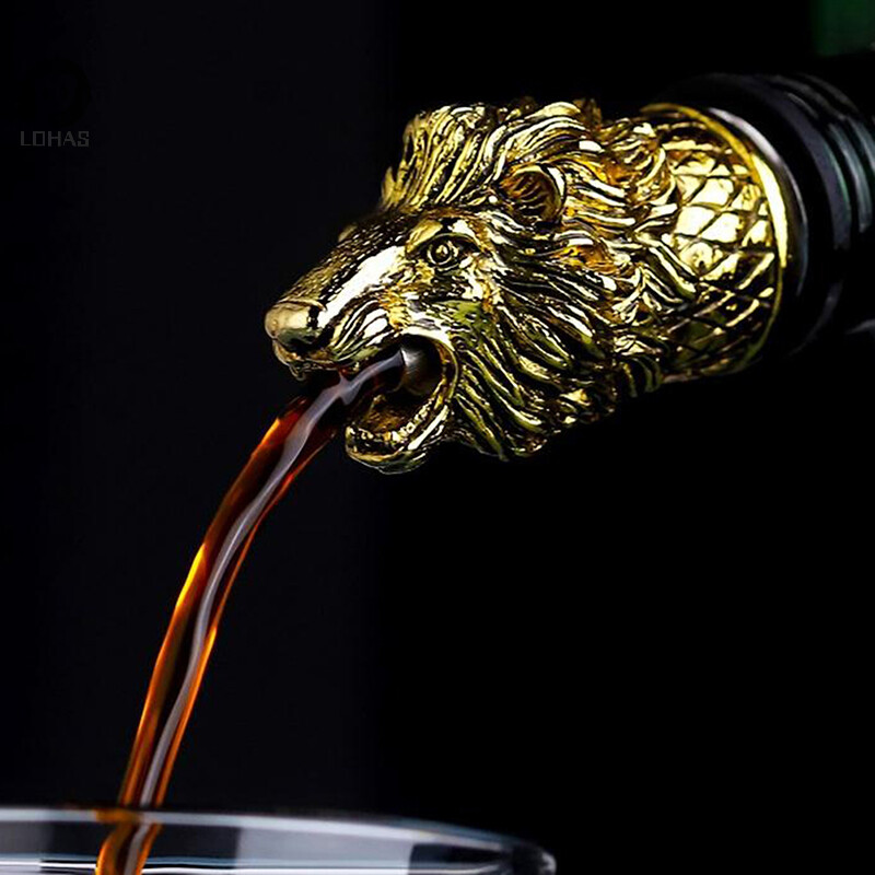 1db ötvözött szarvas szarvasfej boröntő Egyedi borosüveg dugók borlevegőztető báreszközök összejövetel ajándék