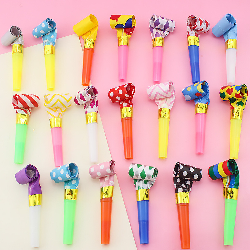 10 db Blowing Dragon Vicces színes vidám kellékek születésnapi partihoz Esküvői kellékek Játékfesztiválok Születésnapi ajándékok gyerekeknek