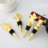 Seria de dop pentru vin roșu din aliaj Moș Crăciun, cerb, dop de vin pentru petrecere, dop creativ pentru sticlă de vin