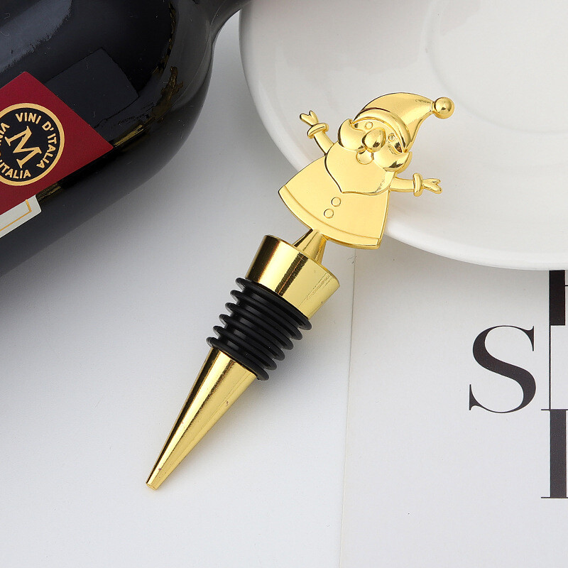 Seria de dop pentru vin roșu din aliaj Moș Crăciun, cerb, dop de vin pentru petrecere, dop creativ pentru sticlă de vin