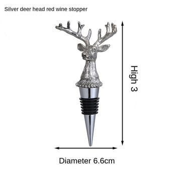 Πώμα φιάλης κρασιού με κεφαλή ζώων, μπουκάλι κρασιού, ελάφια, κεφαλή ελαφιού, μπουκάλι κρασιού Creative Animal, ζωοτροφή κρασιού
