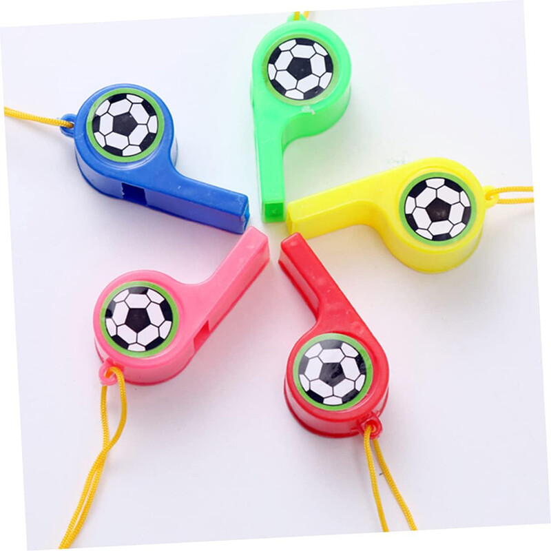 Színes futball témájú sípfoci játék Zajok készítő játékok gyerekeknek Születésnapi partik Karneváli Ajándékok Töltőanyagok