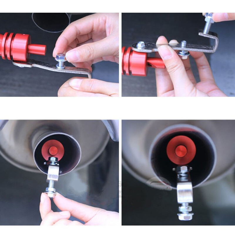 Universaalne auto mootorratta modifitseeritud väljalasketoru saba auru vile müra transformaator turbiini turbo vile heli simulaatori tööriistad