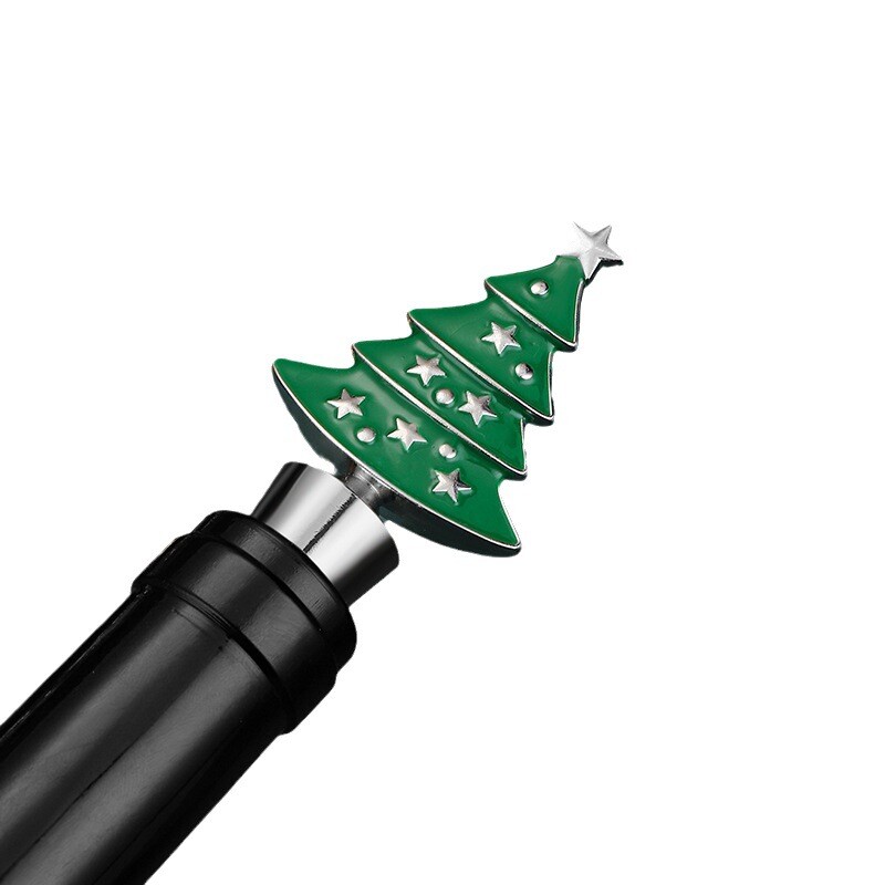 1db fém bordugó karácsonyfa borosüveg dugó, kitáguló italos palack dugó pezsgősüveg dugó dekoráció