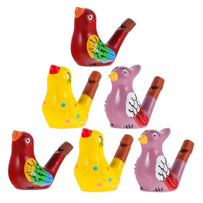 6 τμχ Κεραμικές σφυρίχτρες Funny Bird Water Whistles Noise Makers για παιδιά Μπομπονιέρες γενεθλίων Δώρα για πάρτι κόρνα τρομπέτα