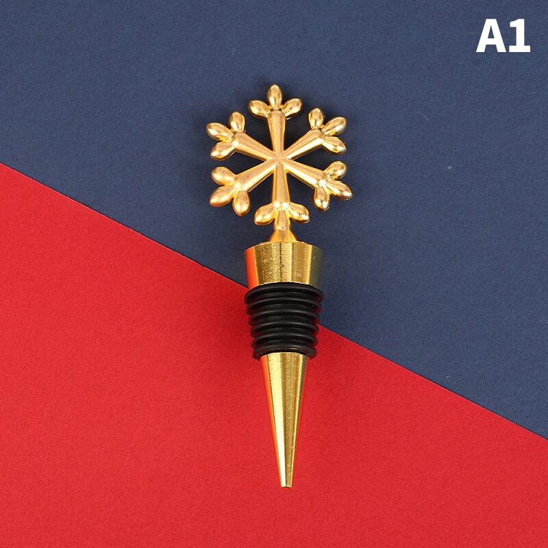 1db karácsonyi hópehely dekoratív bordugók palack dekoráció kézműves ötvözet palackdugó Otthoni bár Bortartozékok Eszközök