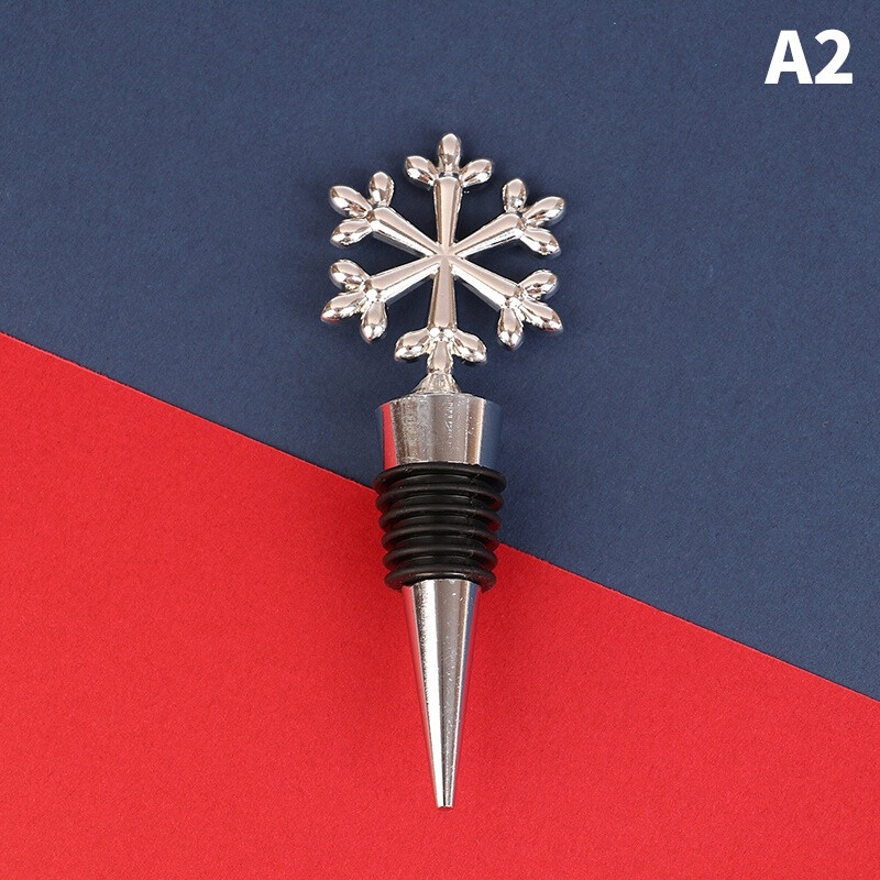 1db karácsonyi hópehely dekoratív bordugók palack dekoráció kézműves ötvözet palackdugó Otthoni bár Bortartozékok Eszközök