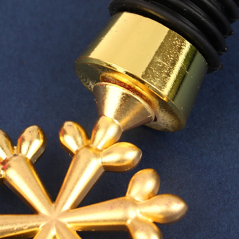 1db karácsonyi hópehely dekoratív bordugók palack dekoráció kézműves ötvözet palackdugó Otthoni bár Bortartozékok Eszközök