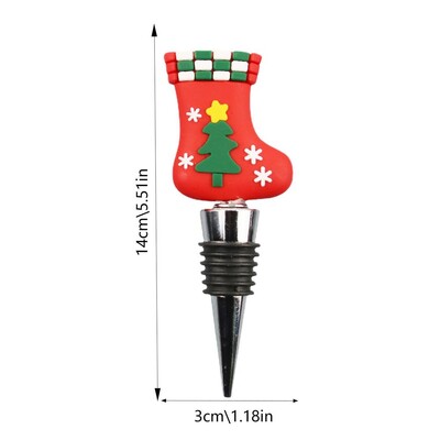 Πώμα για μπουκάλια κρασιού Χριστουγεννιάτικη σειρά Άγιος Βασίλης θέμα για το σπίτι Δώρο πάρτι κουζίνας Διακόσμηση μπαρ Σφραγισμένο πώμα φρέσκιας σαμπάνιας