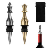 Fém palackdugó sakk King/Queen Design boros pezsgőkímélő dugók Beer Seal bordugók Egyedi borkiegészítő ajándék
