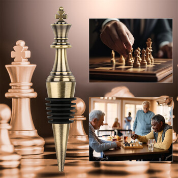 Μεταλλικό πώμα μπουκαλιών Chess King/Queen Design Wine Champagne Saver Stoppers Beer Seal Wine Stoppers Μοναδικό δώρο αξεσουάρ κρασιού