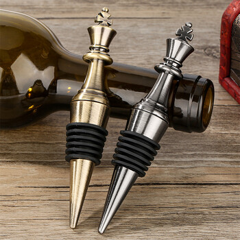 Μεταλλικό πώμα μπουκαλιών Chess King/Queen Design Wine Champagne Saver Stoppers Beer Seal Wine Stoppers Μοναδικό δώρο αξεσουάρ κρασιού