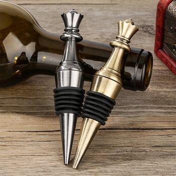 Μεταλλικό πώμα μπουκαλιών Chess King/Queen Design Wine Champagne Saver Stoppers Beer Seal Wine Stoppers Μοναδικό δώρο αξεσουάρ κρασιού