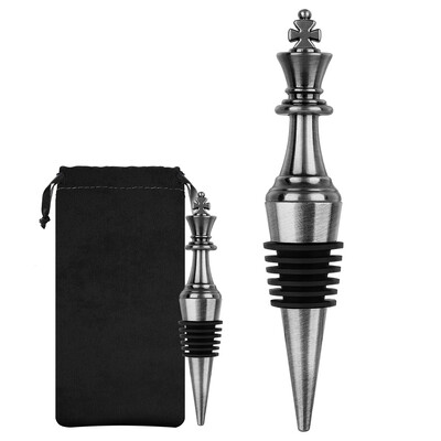 Fém palackdugó sakk King/Queen Design boros pezsgőkímélő dugók Beer Seal bordugók Egyedi borkiegészítő ajándék