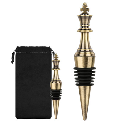 Fém palackdugó sakk King/Queen Design boros pezsgőkímélő dugók Beer Seal bordugók Egyedi borkiegészítő ajándék