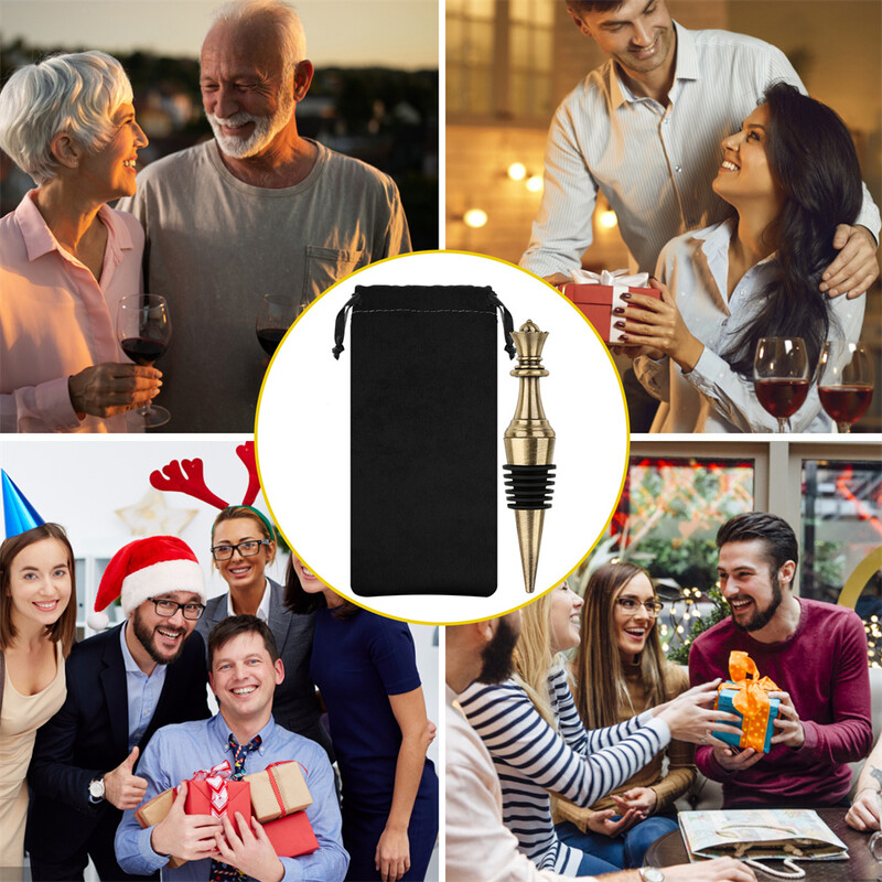 Fém palackdugó sakk King/Queen Design boros pezsgőkímélő dugók Beer Seal bordugók Egyedi borkiegészítő ajándék