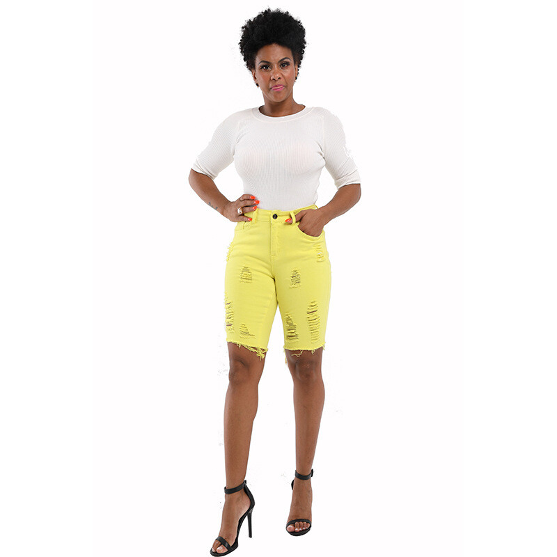 Jauna pavasara un vasaras Amazon ārējās tirdzniecības neatkarīga stacija konfekšu krāsa saplēsti liela izmēra sieviešu džinsi sievietēm 2023 jauns stils