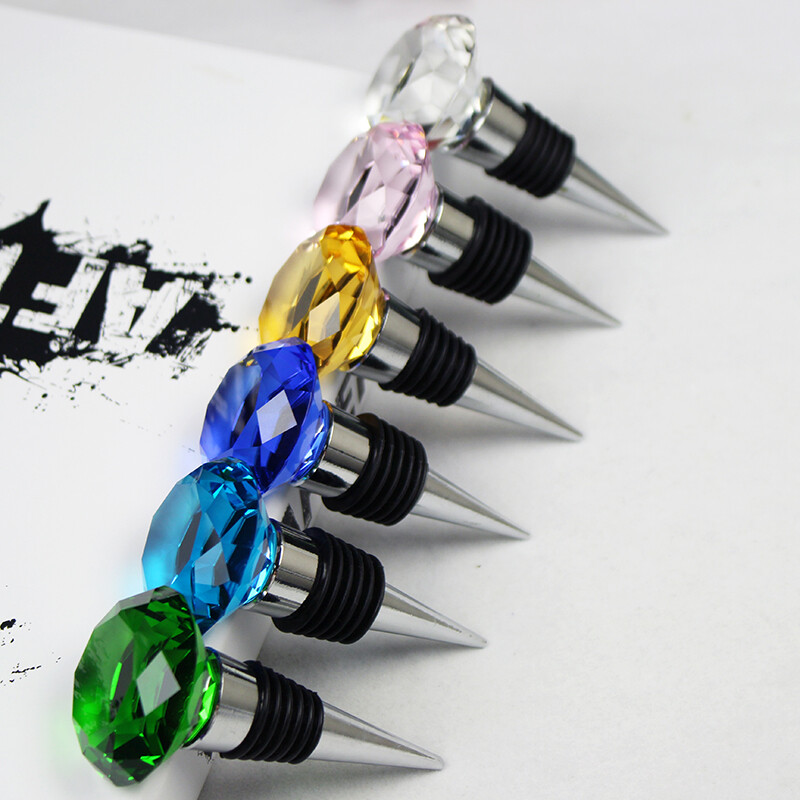 Dropshipping bordugó Crystal Diamond boros pezsgősüveg dugó cinkötvözetből készült vákuumzáras esküvői ajándék borkiöntő dugó