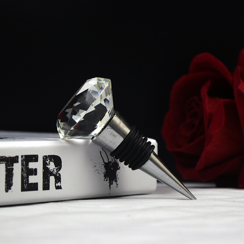 Dropshipping bordugó Crystal Diamond boros pezsgősüveg dugó cinkötvözetből készült vákuumzáras esküvői ajándék borkiöntő dugó