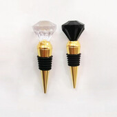 Arany/ezüst bordugó akril gyémánt alakú újrafelhasználható bordugók italtömítéshez, szivárgásmentes vörösboros palackkupak ajándékokhoz