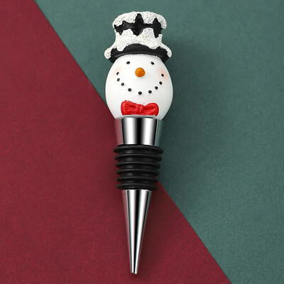 1 buc dopul pentru vin de Crăciun fericit Omul de zăpadă dop pentru sticle de vin pentru păstrarea în stare proaspătă Decor pentru sticle Baruri pentru casă Artizanat decorativ