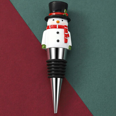 1 buc dopul pentru vin de Crăciun fericit Omul de zăpadă dop pentru sticle de vin pentru păstrarea în stare proaspătă Decor pentru sticle Baruri pentru casă Artizanat decorativ