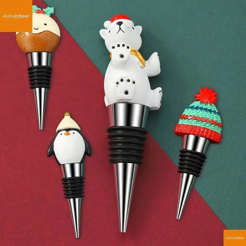 1 buc dopul pentru vin de Crăciun fericit Omul de zăpadă dop pentru sticle de vin pentru păstrarea în stare proaspătă Decor pentru sticle Baruri pentru casă Artizanat decorativ