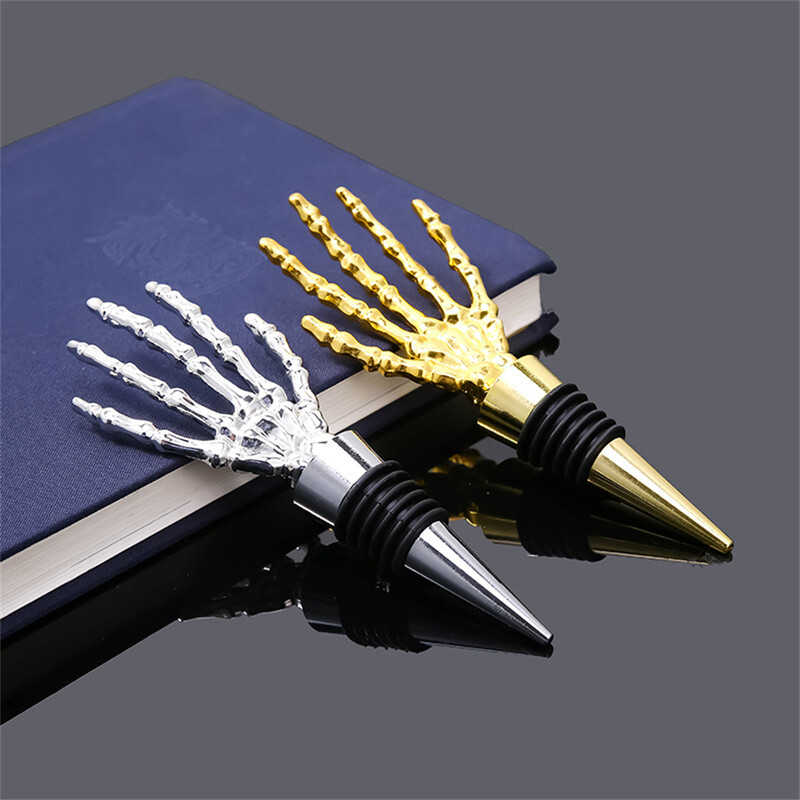 1db bordugó koponya ujj formájú italpalack lezáró újrafelhasználható borkivezető kupak a borpezsgő frissen tartásához