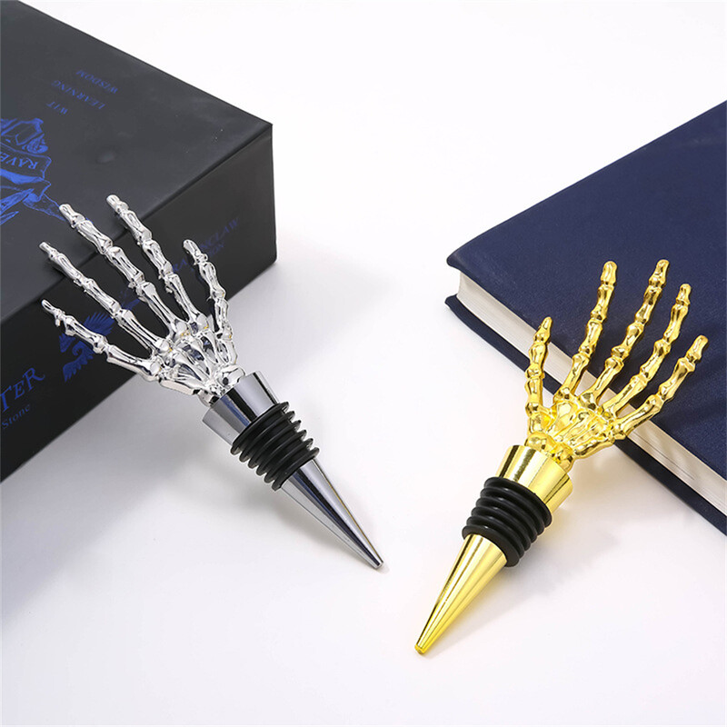 1db bordugó koponya ujj formájú italpalack lezáró újrafelhasználható borkivezető kupak a borpezsgő frissen tartásához