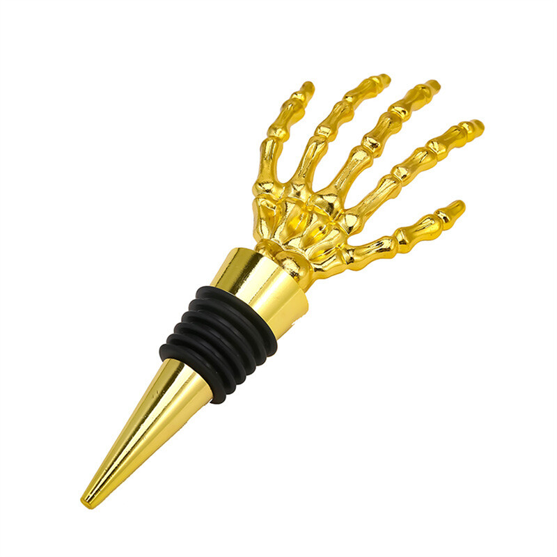 1db bordugó koponya ujj formájú italpalack lezáró újrafelhasználható borkivezető kupak a borpezsgő frissen tartásához