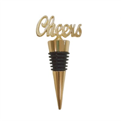 Creative CHEERS Shape Wine Stoppers Κράμα ψευδαργύρου Χρυσό Δώρα γιορτής γιορτής Μικρές μπομπονιέρες γάμου για καλεσμένους Αξεσουάρ κρασιού