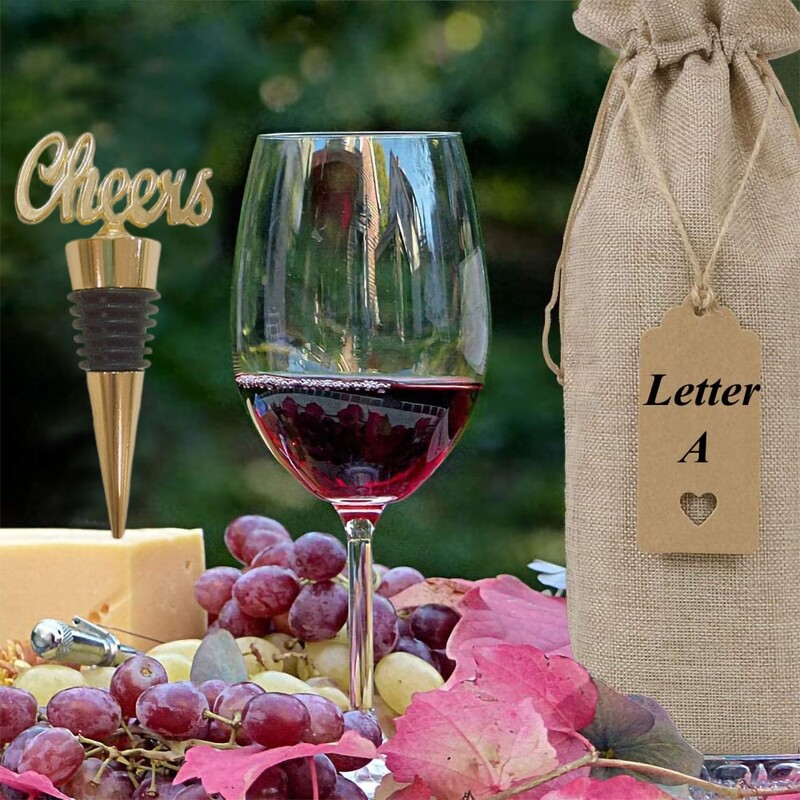 Kreatív CHEERS Shape Bordugók Cink ötvözet Arany Ünnepi bankett Ajándékok Kis Esküvői Szívesség Vendégeknek Bortartozékok