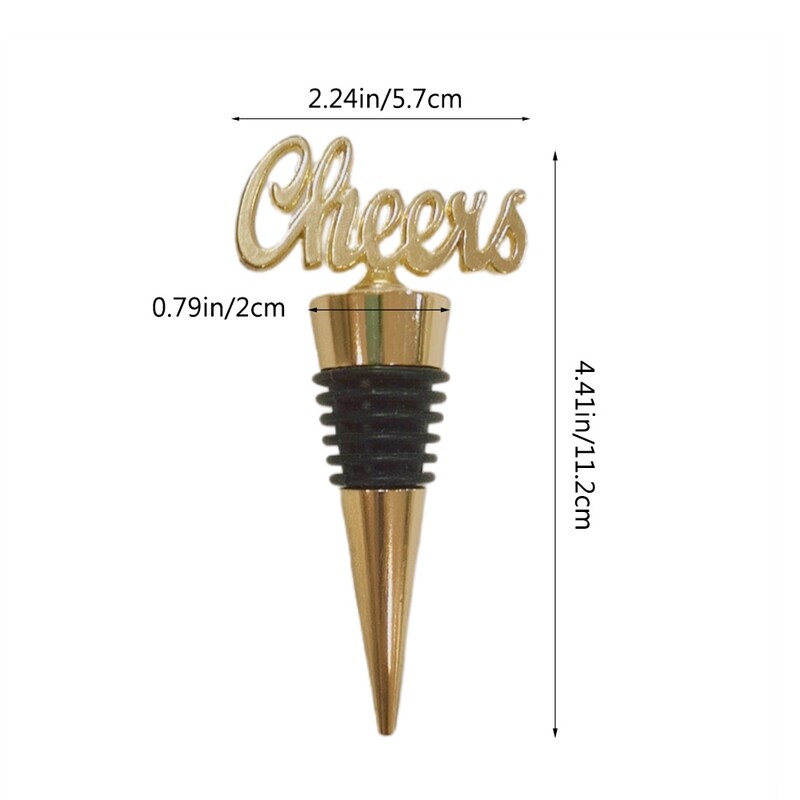 Kreatív CHEERS Shape Bordugók Cink ötvözet Arany Ünnepi bankett Ajándékok Kis Esküvői Szívesség Vendégeknek Bortartozékok