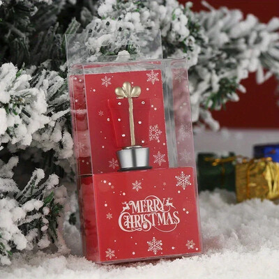 1db karácsonyi ajándékok bordugók bár parti dekoráció kézműves hóember frissen tartó bor pezsgődugó otthoni bár üveg dekoráció