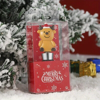 1db karácsonyi ajándékok bordugók bár parti dekoráció kézműves hóember frissen tartó bor pezsgődugó otthoni bár üveg dekoráció