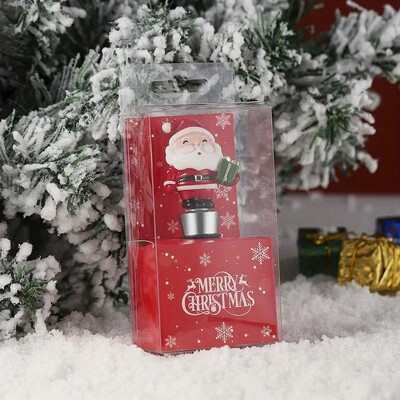 1db karácsonyi ajándékok bordugók bár parti dekoráció kézműves hóember frissen tartó bor pezsgődugó otthoni bár üveg dekoráció