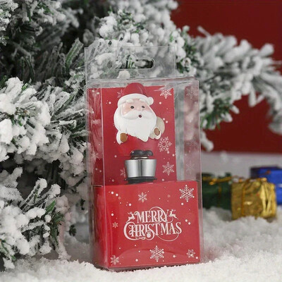 1db karácsonyi ajándékok bordugók bár parti dekoráció kézműves hóember frissen tartó bor pezsgődugó otthoni bár üveg dekoráció