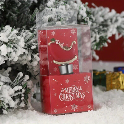 1db karácsonyi ajándékok bordugók bár parti dekoráció kézműves hóember frissen tartó bor pezsgődugó otthoni bár üveg dekoráció