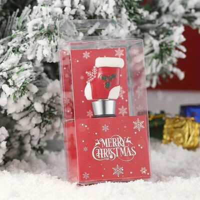 1db karácsonyi ajándékok bordugók bár parti dekoráció kézműves hóember frissen tartó bor pezsgődugó otthoni bár üveg dekoráció