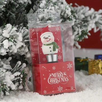 1db karácsonyi ajándékok bordugók bár parti dekoráció kézműves hóember frissen tartó bor pezsgődugó otthoni bár üveg dekoráció