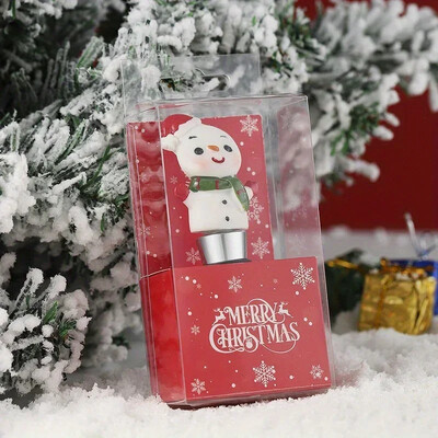 1db karácsonyi ajándékok bordugók bár parti dekoráció kézműves hóember frissen tartó bor pezsgődugó otthoni bár üveg dekoráció