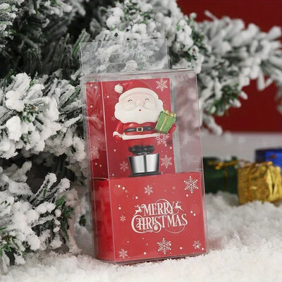 1db karácsonyi ajándékok bordugók bár parti dekoráció kézműves hóember frissen tartó bor pezsgődugó otthoni bár üveg dekoráció