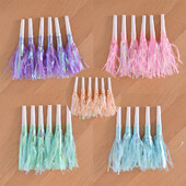 12 db Színes bojtfújó sárkány játék síp születésnapi buli esküvői dekoráció fesztivál party hangulat ujjongó kellékek